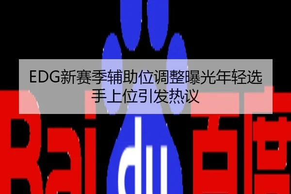 EDG新赛季辅助位调整曝光年轻选手上位引发热议